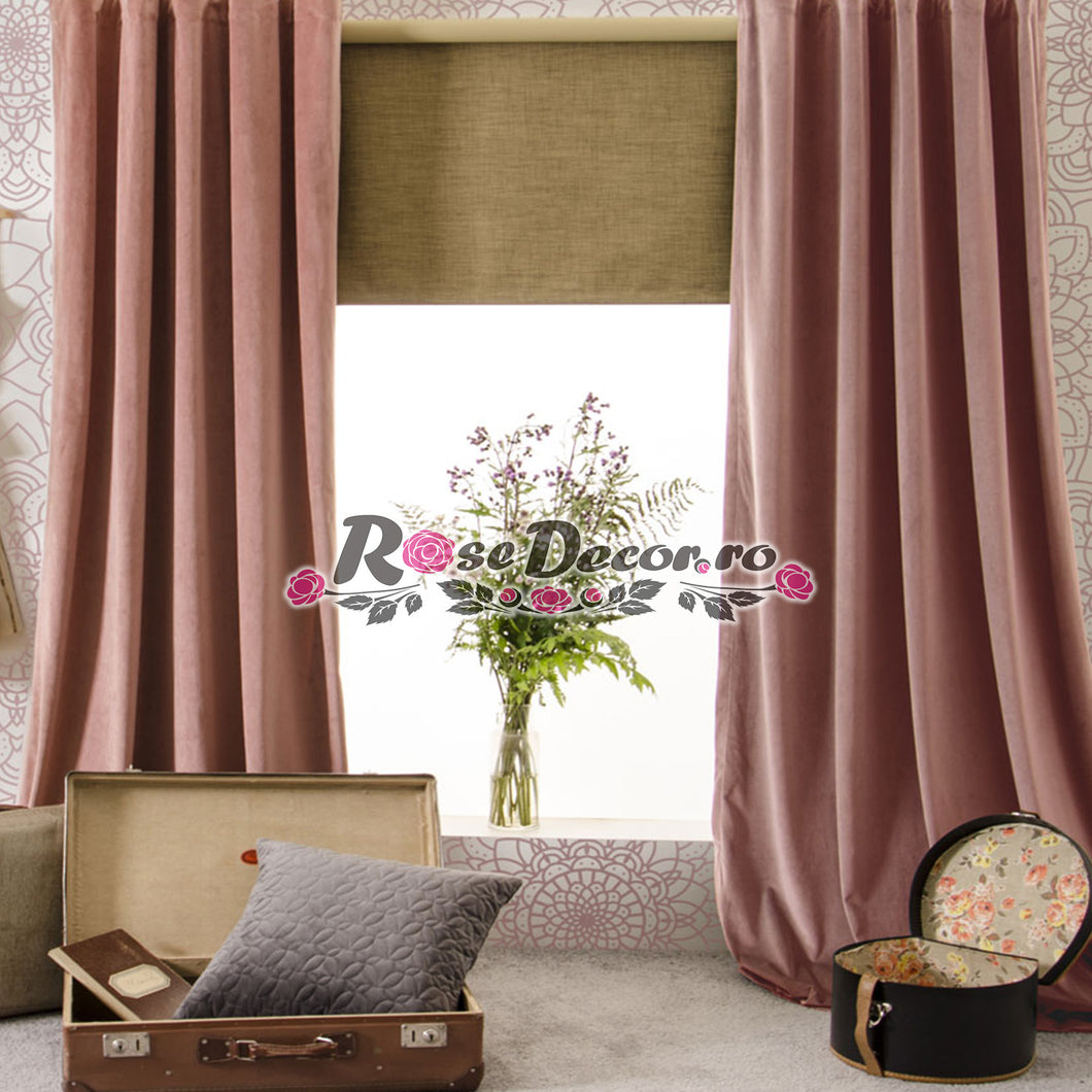 Draperie Catifea Uni Roz-inchis