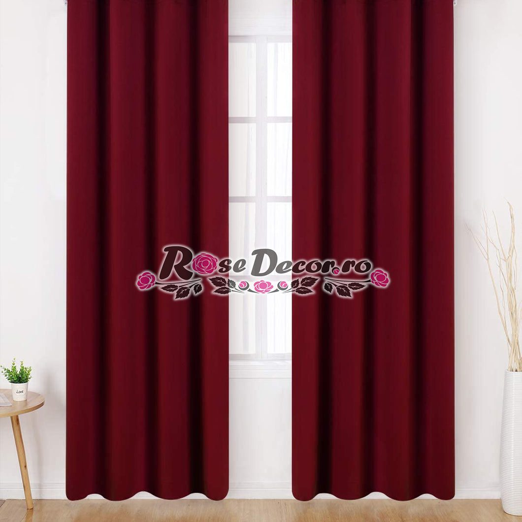 Draperie Blackout Uni Mat Bordo