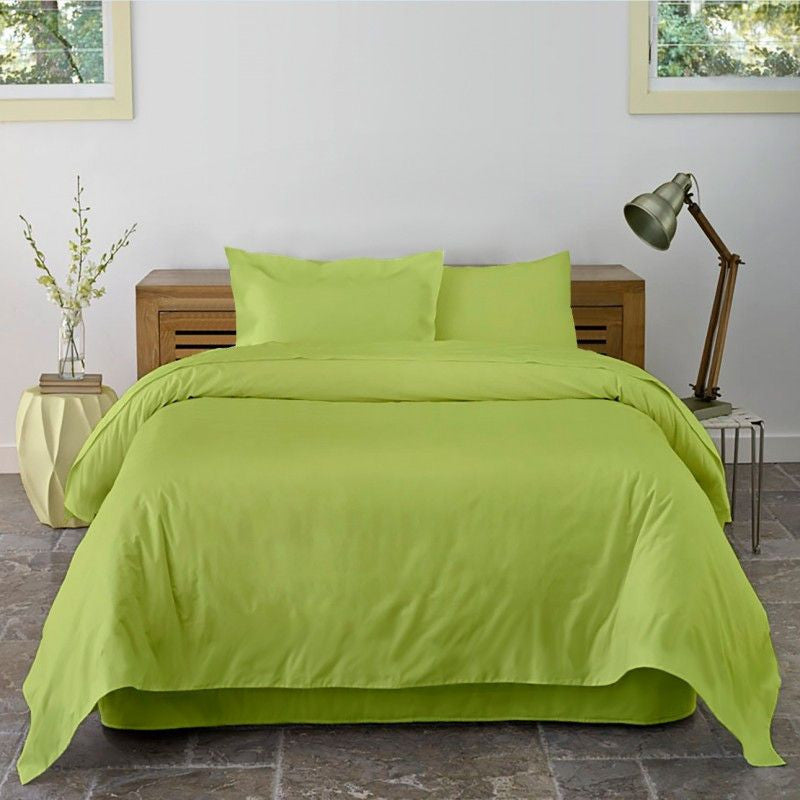 Lenjerie Verde Deschis Ranforce, Bumbac 100% Satinat